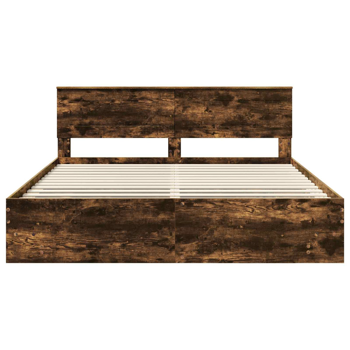 vidaXL Bed Frame Smoked Oak 180 x 200 cm Engineered Wood
