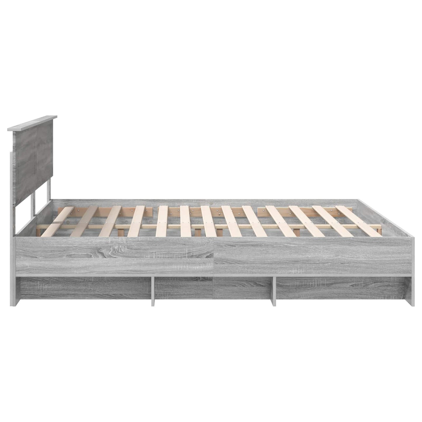 vidaXL Bed Frame Grey Sonoma 180 x 200 cm Engineered Wood