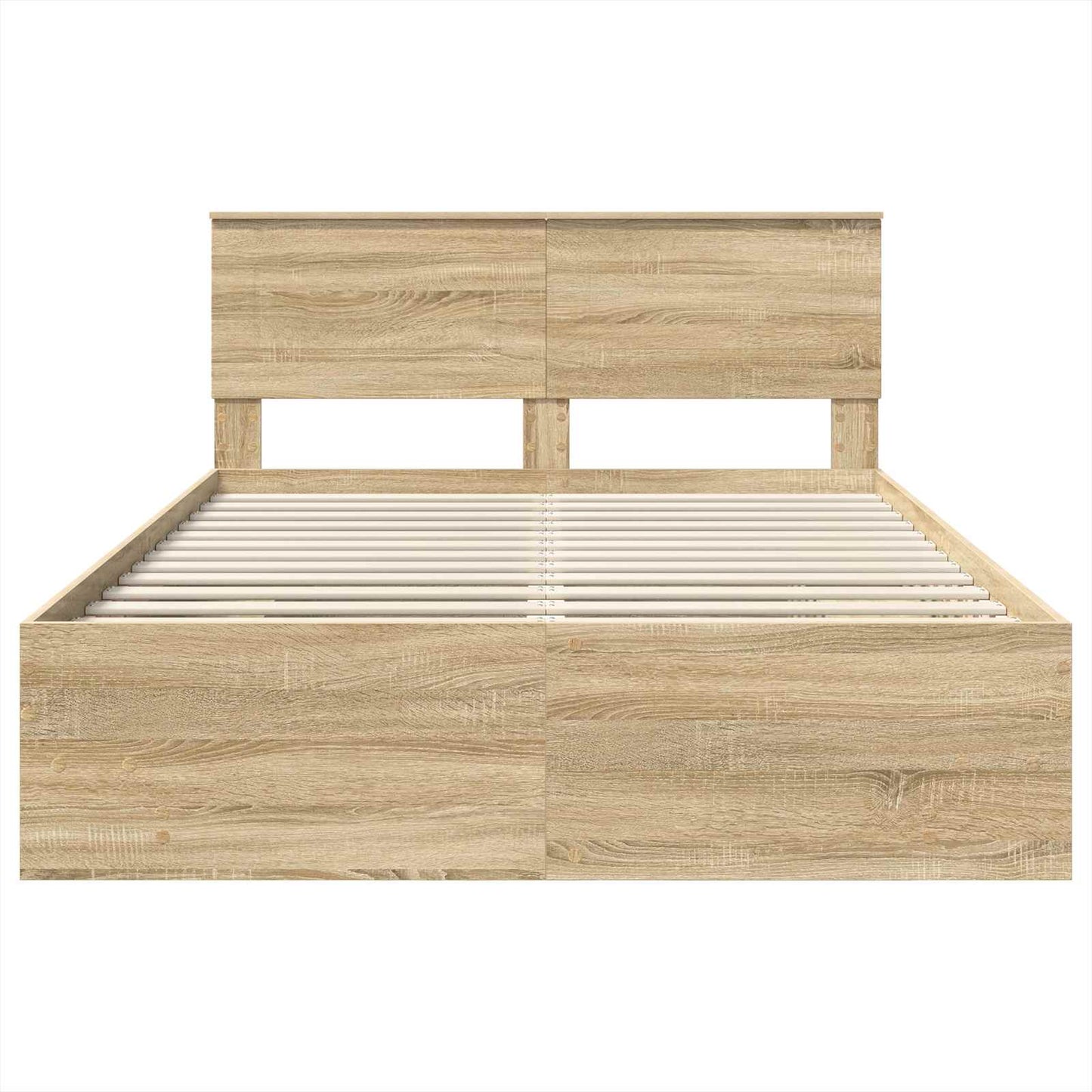 vidaXL Bed Frame Sonoma Oak 160 x 200 cm Engineered Wood