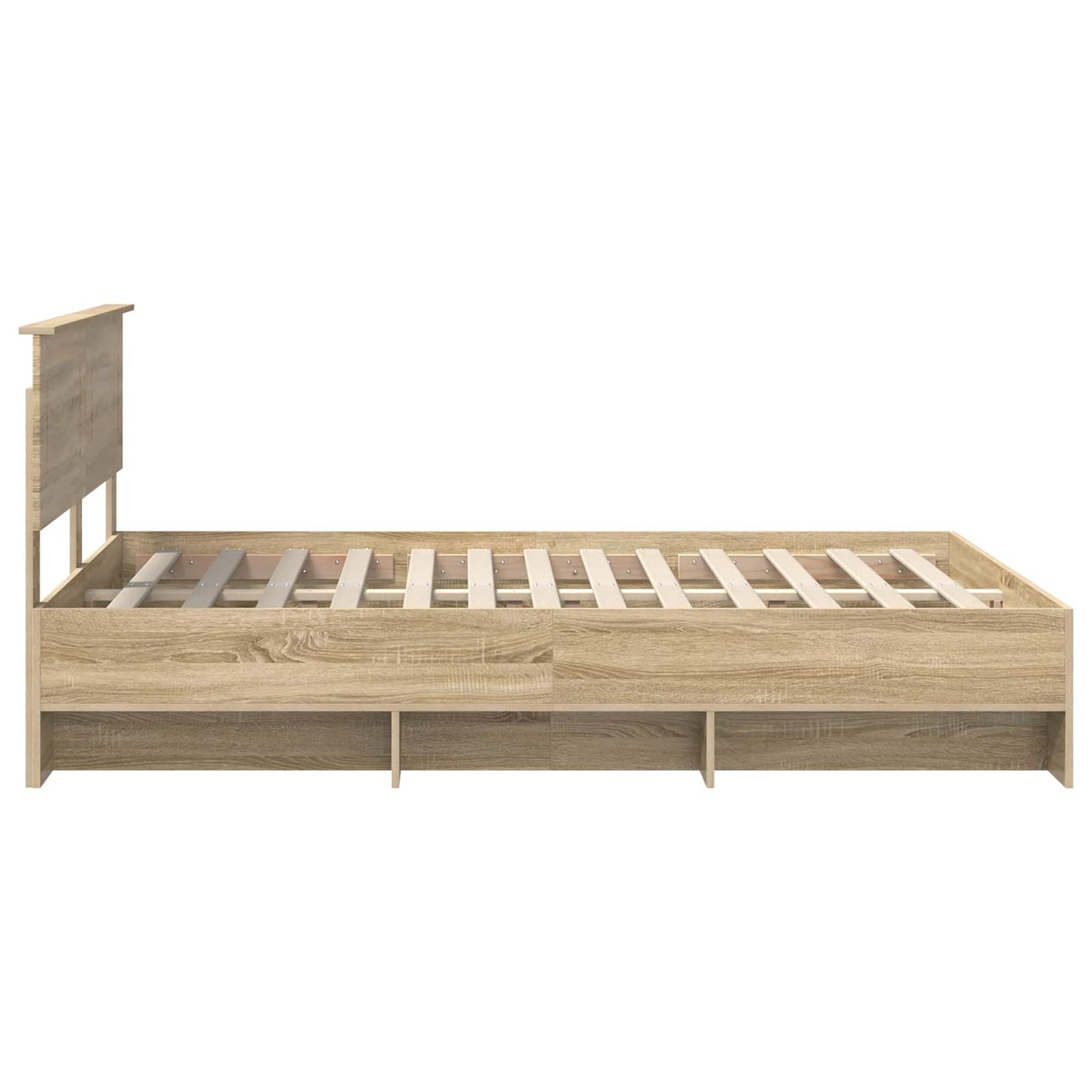 vidaXL Bed Frame Sonoma Oak 160 x 200 cm Engineered Wood