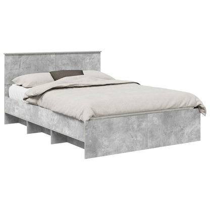 vidaXL Bed Frame Concrete Grey 160 x 200 cm Engineered Wood