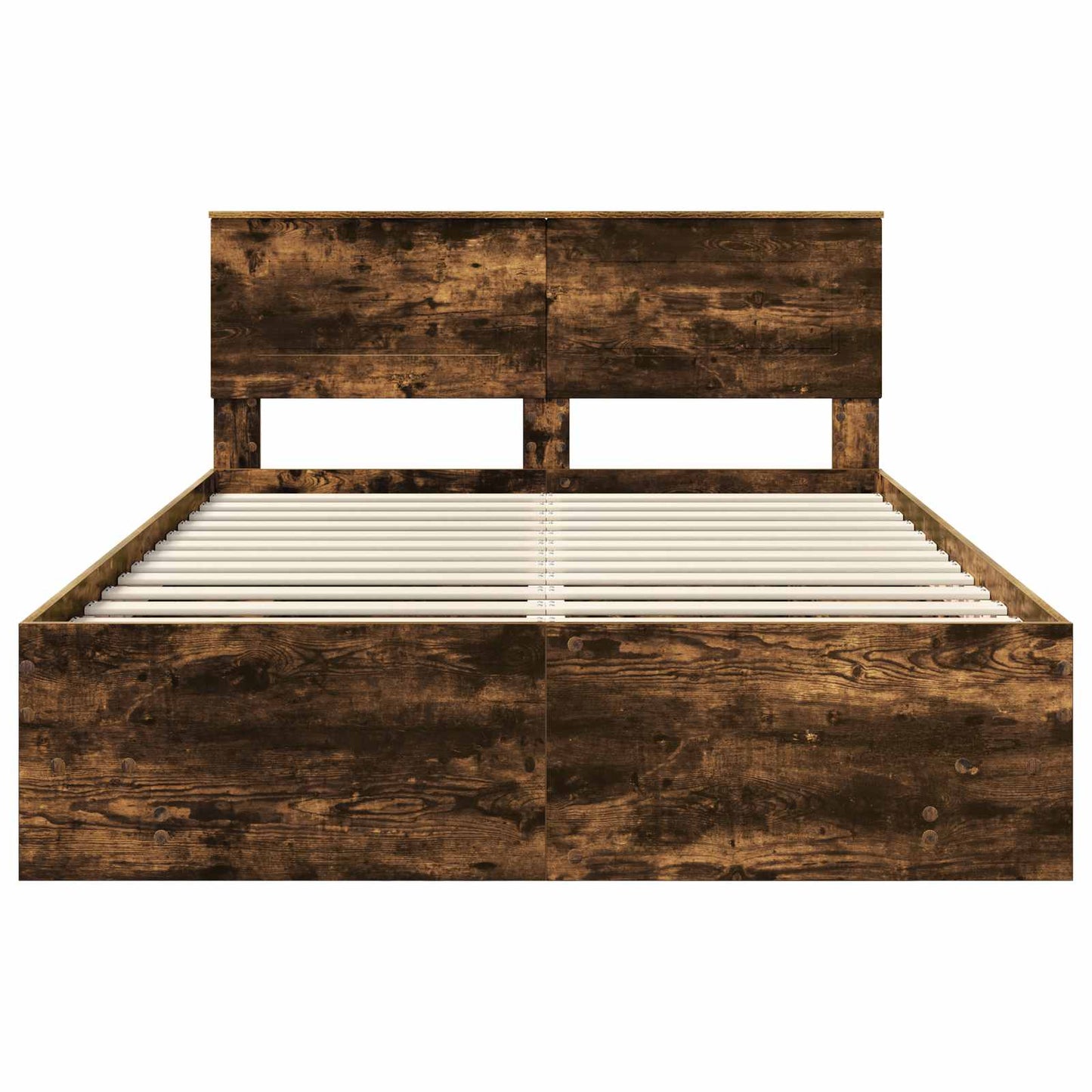 vidaXL Bed Frame Smoked Oak 160 x 200 cm Engineered Wood
