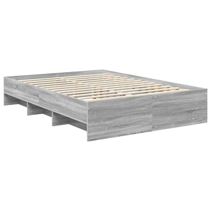 vidaXL Bed Frame Grey Sonoma 160 x 200 cm Engineered Wood