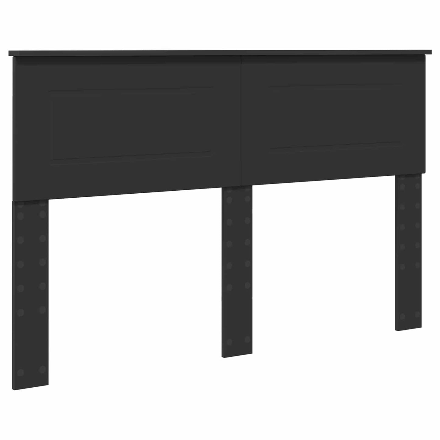 vidaXL Bed Frame with Headboard Black 150 x 200 cm Engineered Wood