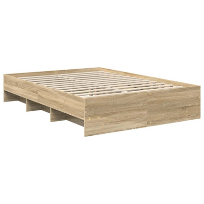 vidaXL Bed Frame Sonoma Oak 150 x 200 cm Engineered Wood