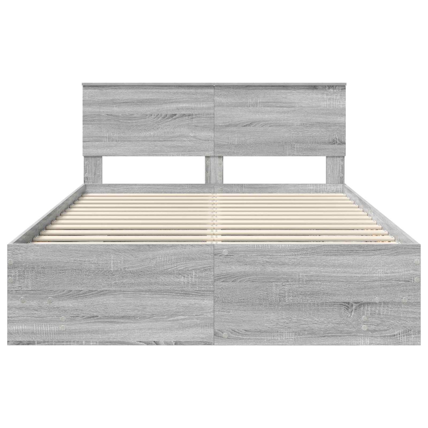 vidaXL Bed Frame Grey Sonoma 150 x 200 cm Engineered Wood