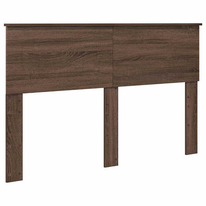 vidaXL Bed Frame with Headboard Brown Oak 140 x 200 cm Engineered Wood
