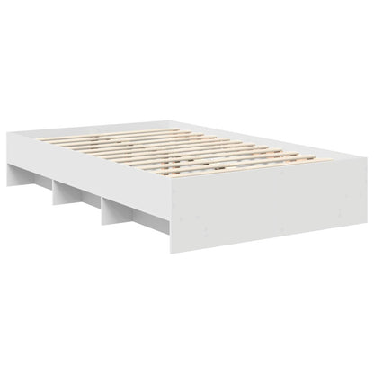 vidaXL Bed Frame with Headboard White 137 x 203 cm Engineered Wood
