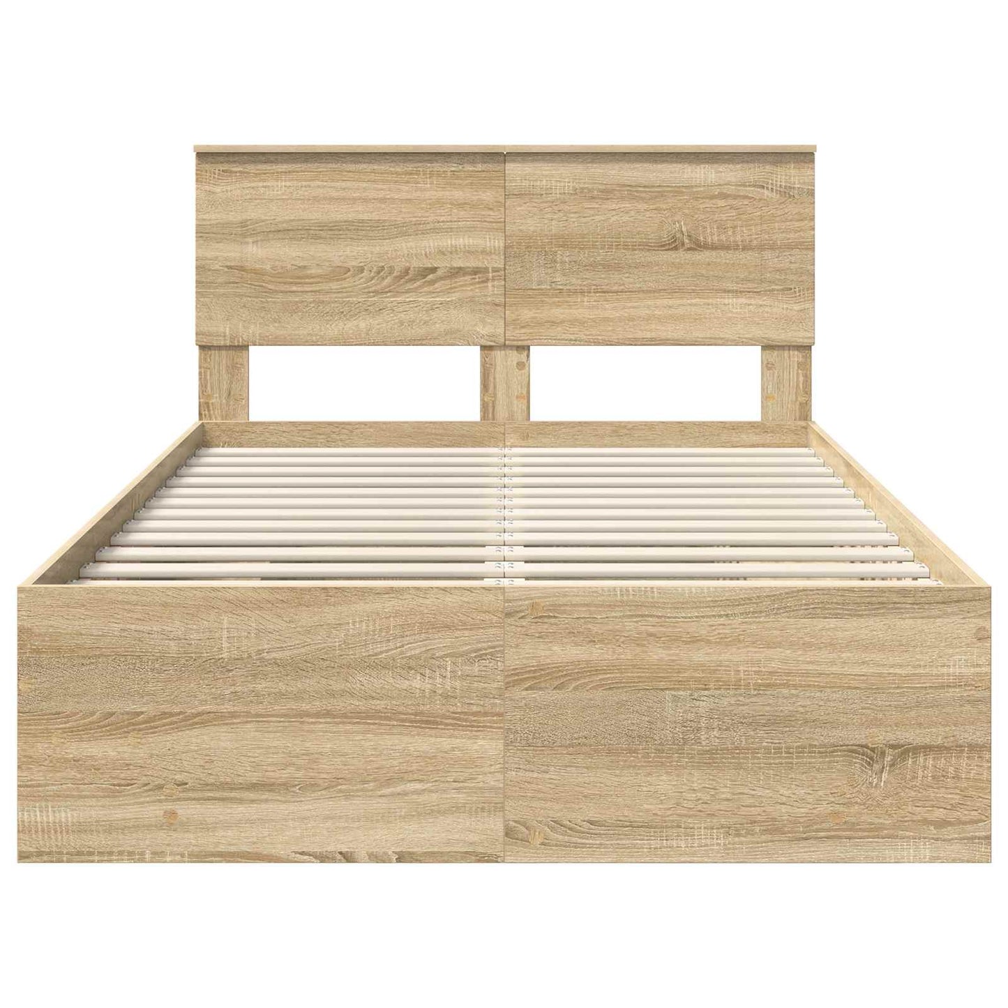 vidaXL Bed Frame Sonoma Oak 137 x 203 cm Engineered Wood
