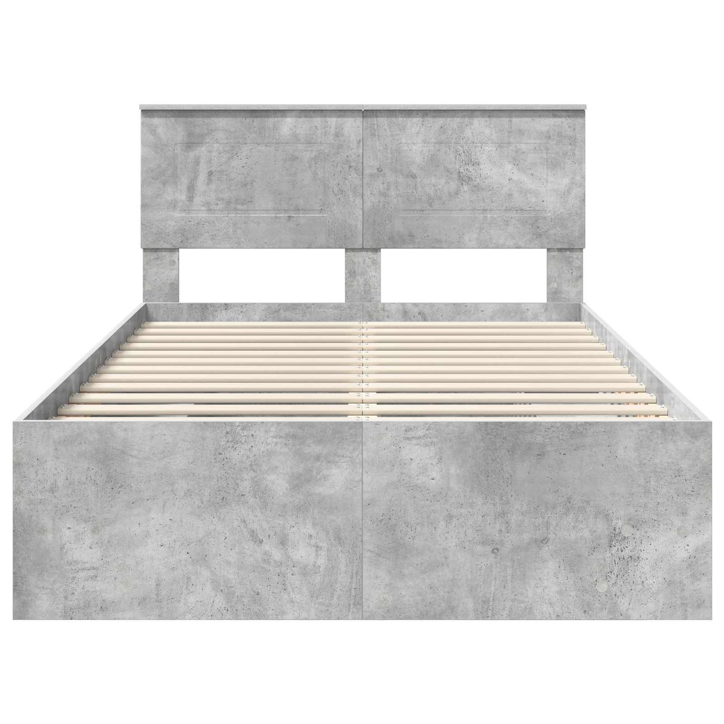 vidaXL Bed Frame Concrete Grey 137 x 203 cm Engineered Wood
