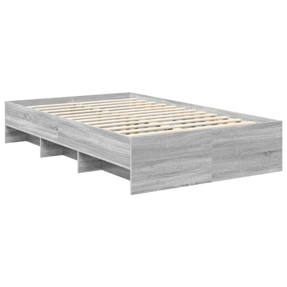 vidaXL Bed Frame Grey Sonoma 137 x 203 cm Engineered Wood