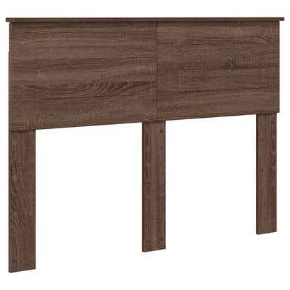 vidaXL Bed Frame with Headboard Brown Oak 120 x 123 cm Engineered Wood