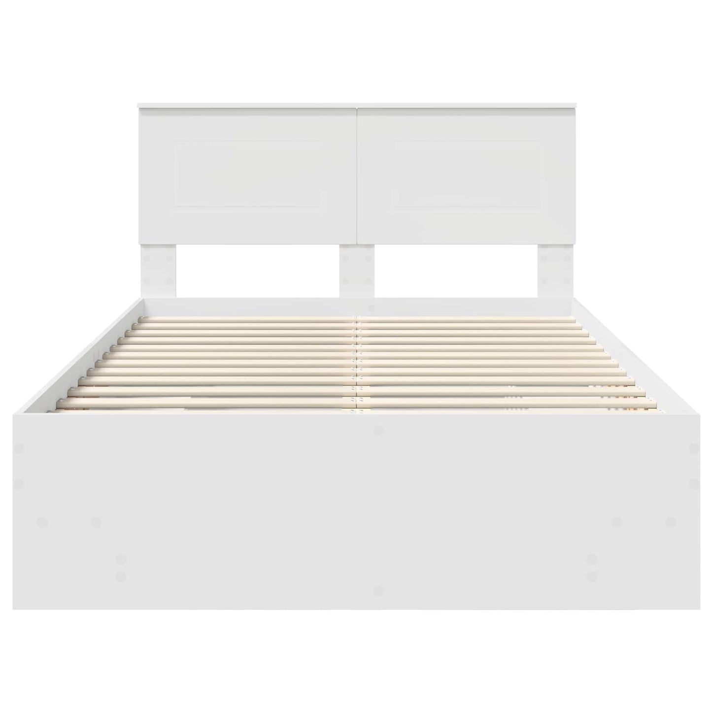 vidaXL Bed Frame with Headboard White 120 x 123 cm Engineered Wood