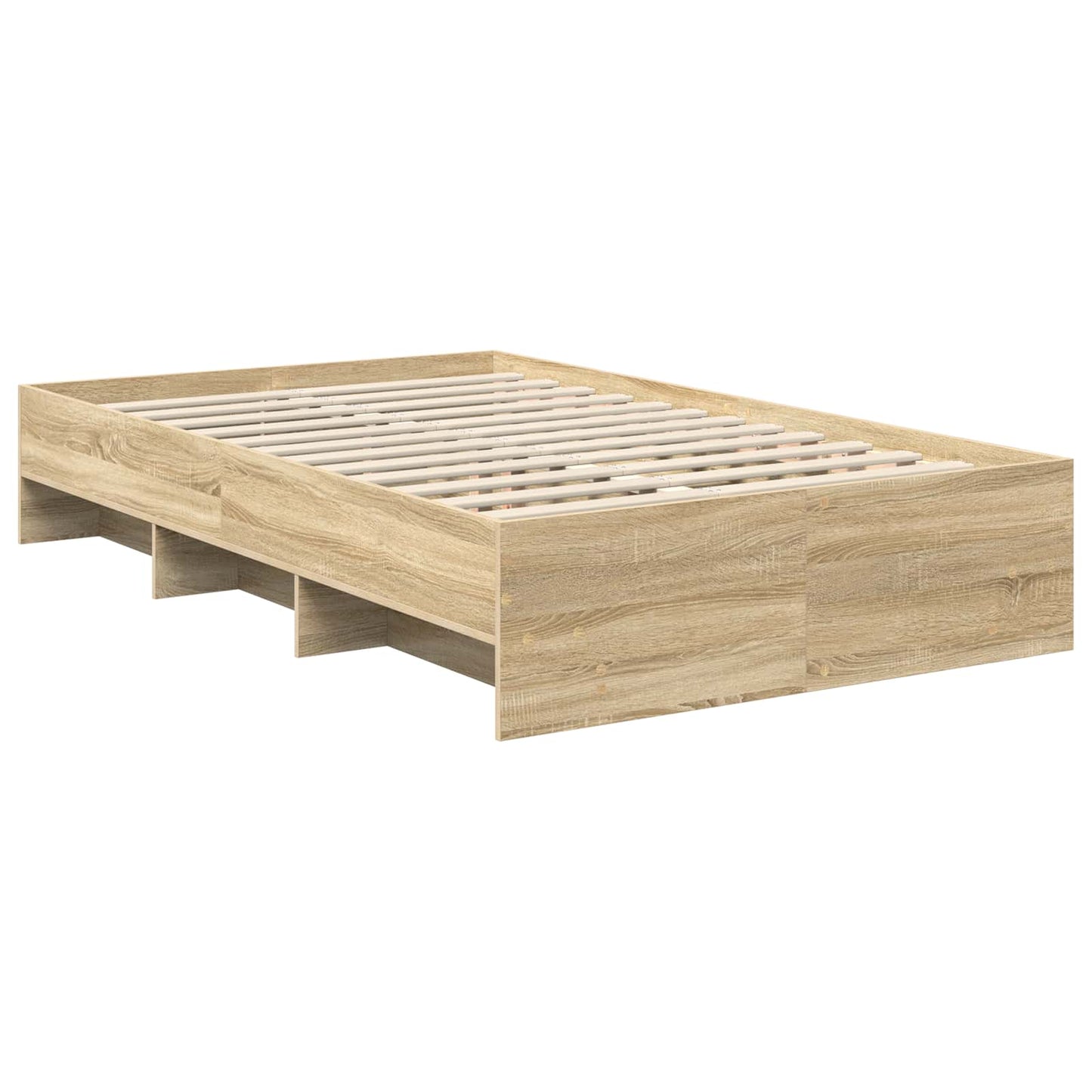 vidaXL Bed Frame Sonoma Oak 120 x 123 cm Engineered Wood