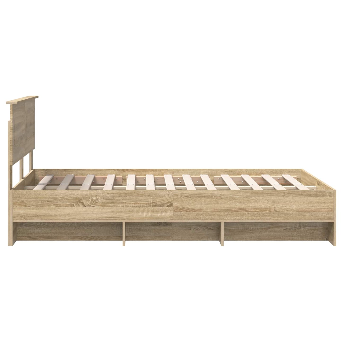 vidaXL Bed Frame Sonoma Oak 120 x 123 cm Engineered Wood