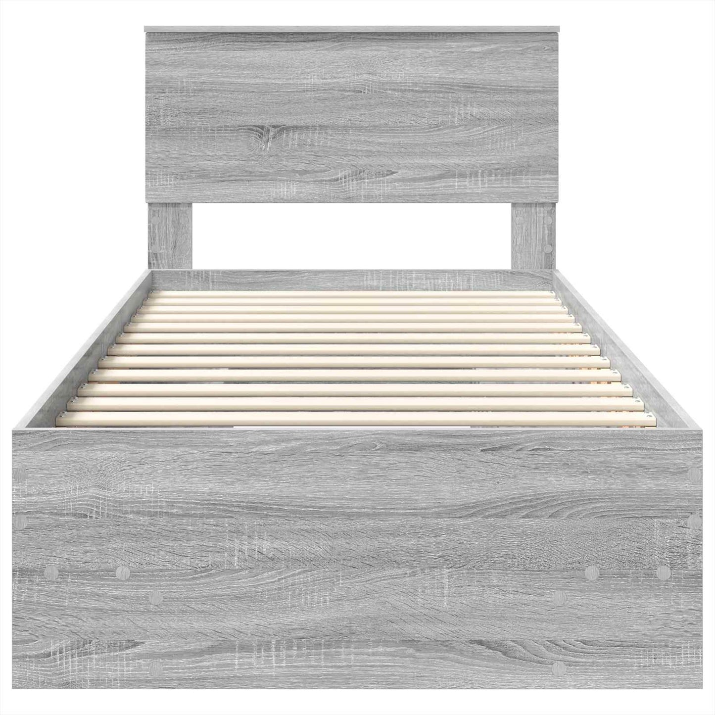 vidaXL Bed Frame Grey Sonoma 120 x 123 cm Engineered Wood