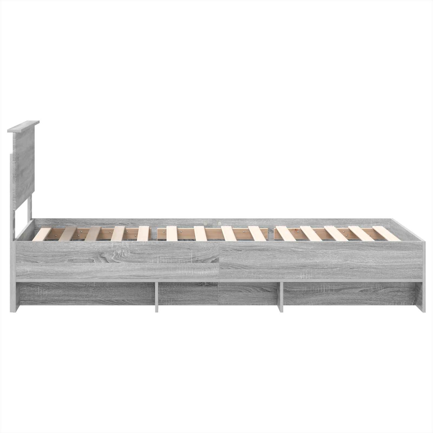 vidaXL Bed Frame Grey Sonoma 120 x 123 cm Engineered Wood