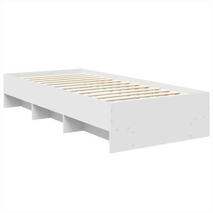vidaXL Bed Frame with Headboard White 80 x 200 cm Engineered Wood