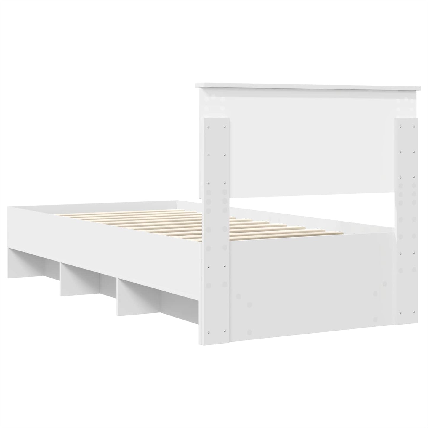 vidaXL Bed Frame with Headboard White 80 x 200 cm Engineered Wood