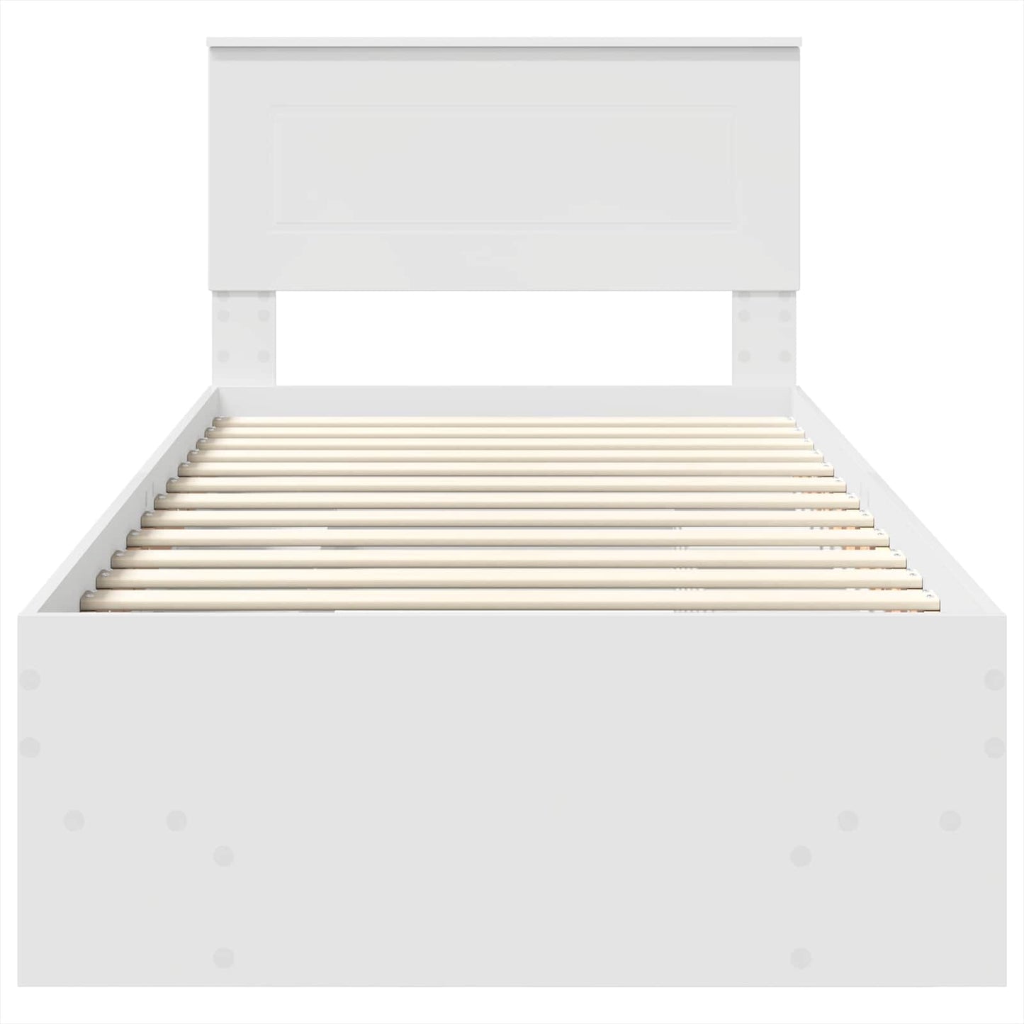 vidaXL Bed Frame with Headboard White 80 x 200 cm Engineered Wood