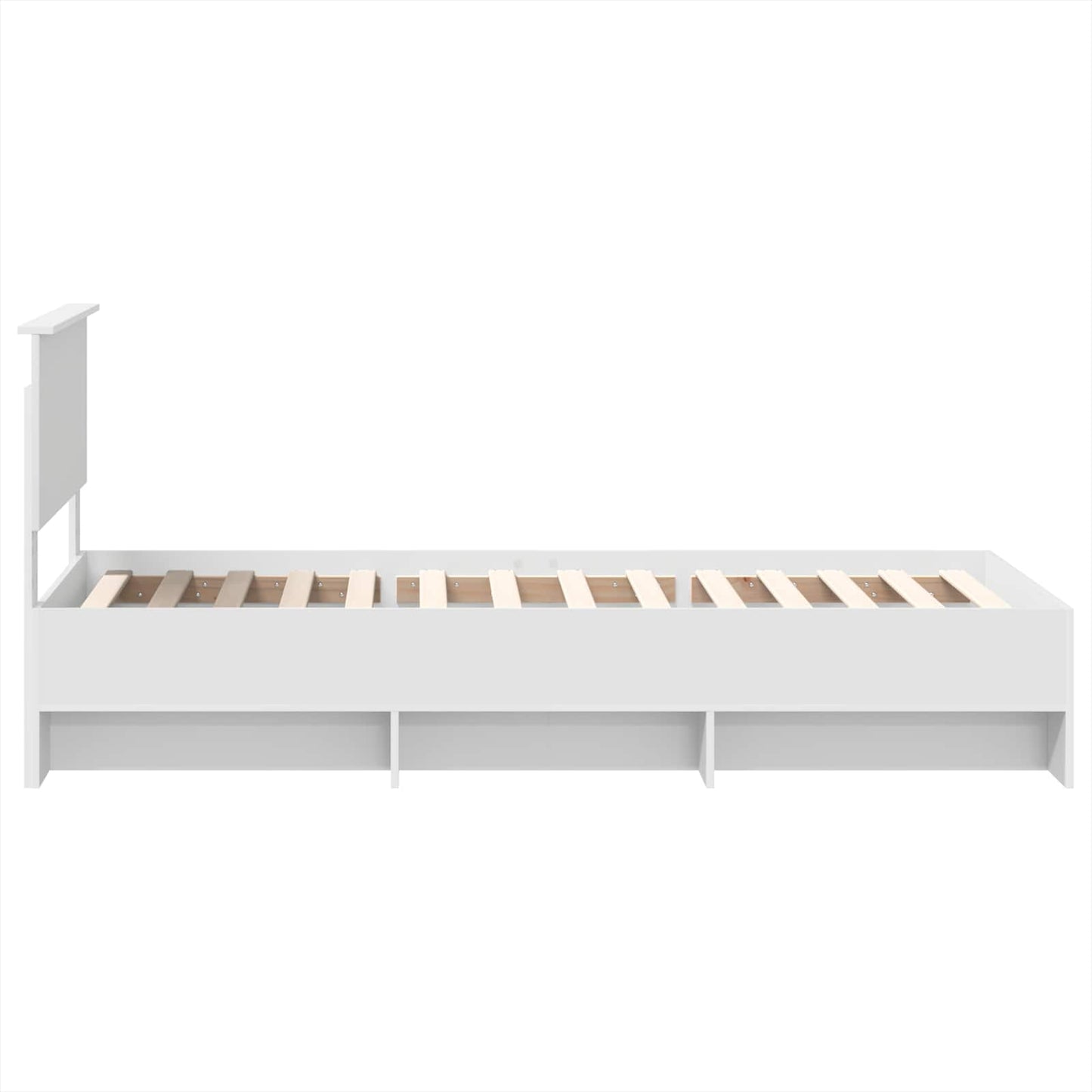 vidaXL Bed Frame with Headboard White 80 x 200 cm Engineered Wood