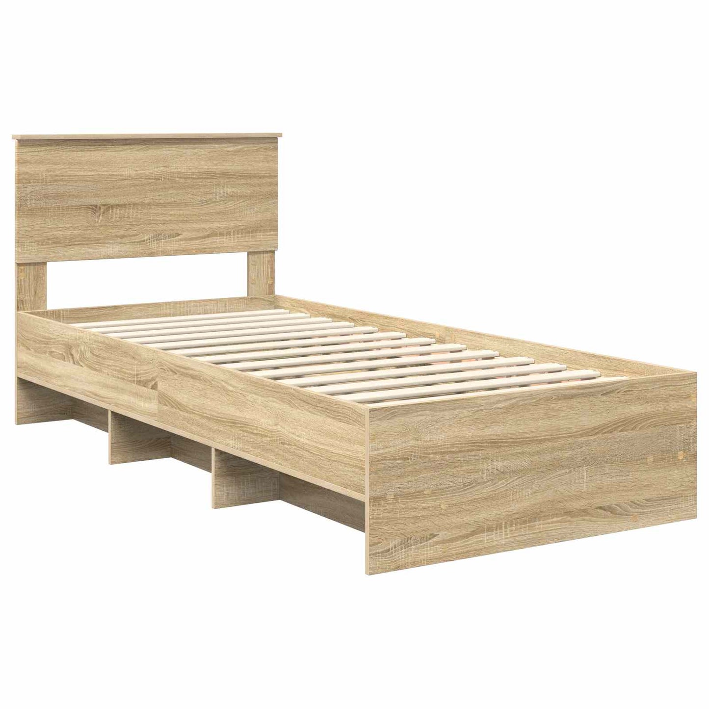 vidaXL Bed Frame with Headboard Sonoma Oak 80 x 200 cm Engineered Wood