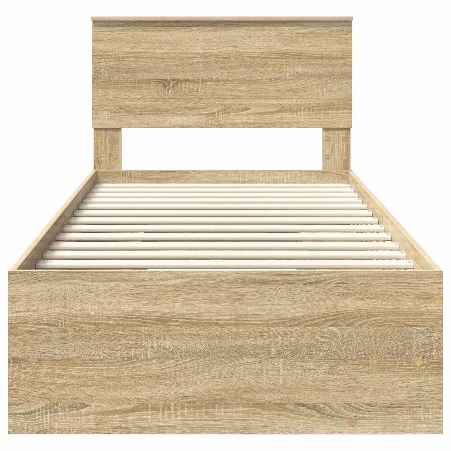vidaXL Bed Frame with Headboard Sonoma Oak 80 x 200 cm Engineered Wood