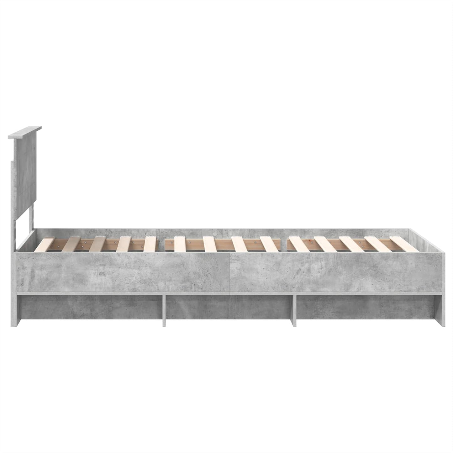 vidaXL Bed Frame Concrete Grey 80 x 200 cm Engineered Wood