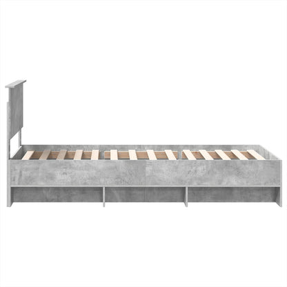 vidaXL Bed Frame Concrete Grey 80 x 200 cm Engineered Wood