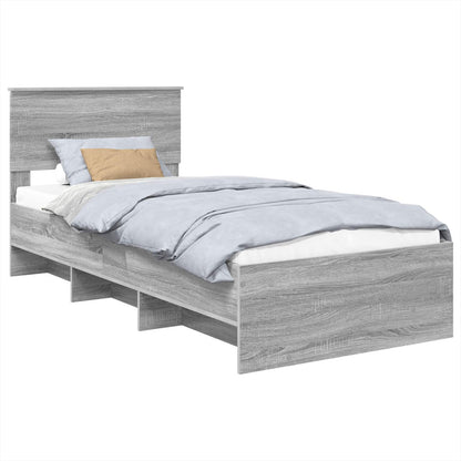 vidaXL Bed Frame Grey Sonoma 80 x 200 cm Engineered Wood