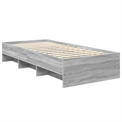 vidaXL Bed Frame Grey Sonoma 80 x 200 cm Engineered Wood
