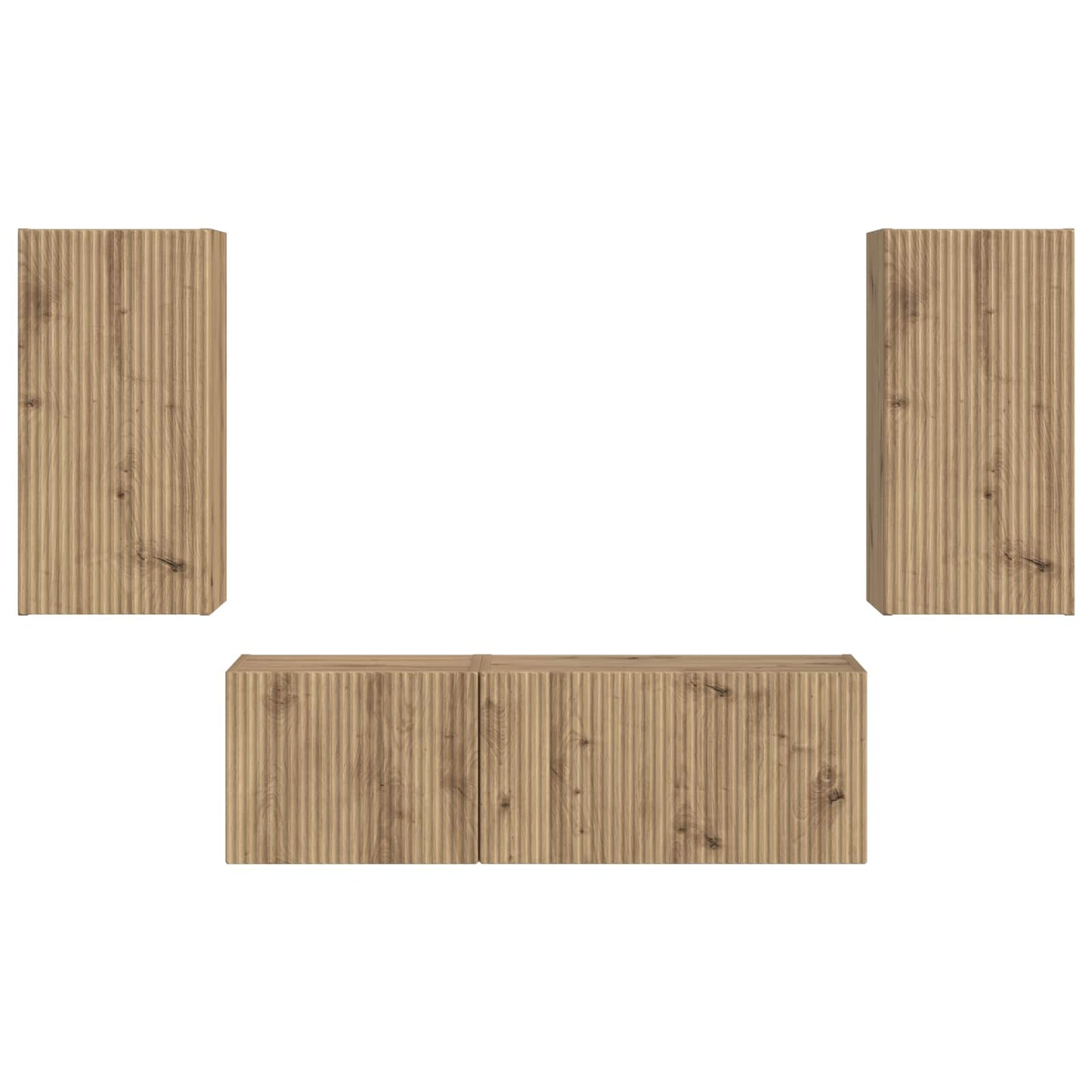 vidaXL TV Wall Cabinet Set 4 pcs Artisan Oak Engineered Wood