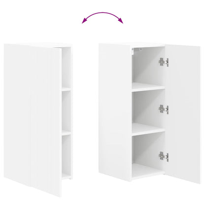 vidaXL TV Wall Cabinet Set Wall-mounted 4 pcs White Engineered Wood
