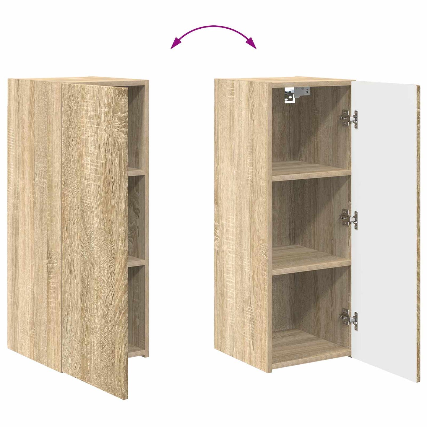 vidaXL TV Wall Cabinet Set 4 pcs Sonoma Oak Engineered Wood