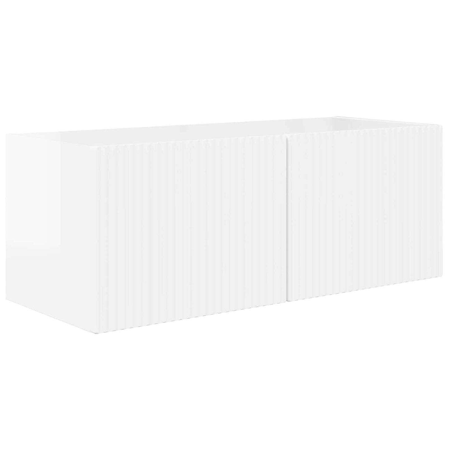 vidaXL TV Wall Cabinet Set 4 pcs High Gloss White Engineered Wood