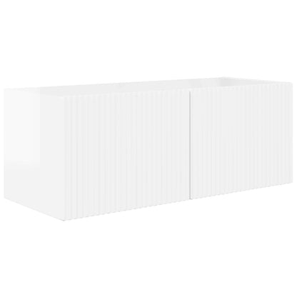 vidaXL TV Wall Cabinet Set 4 pcs High Gloss White Engineered Wood