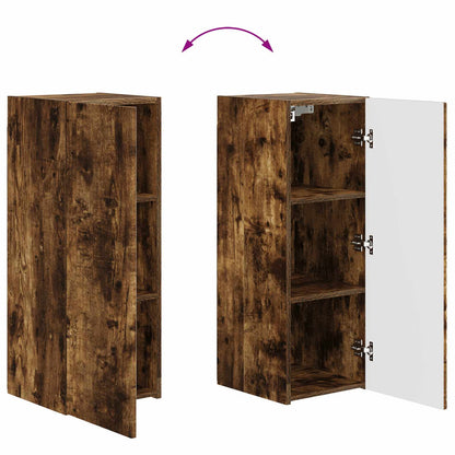 vidaXL TV Wall Cabinet Set 4 pcs Smoked Oak Engineered Wood