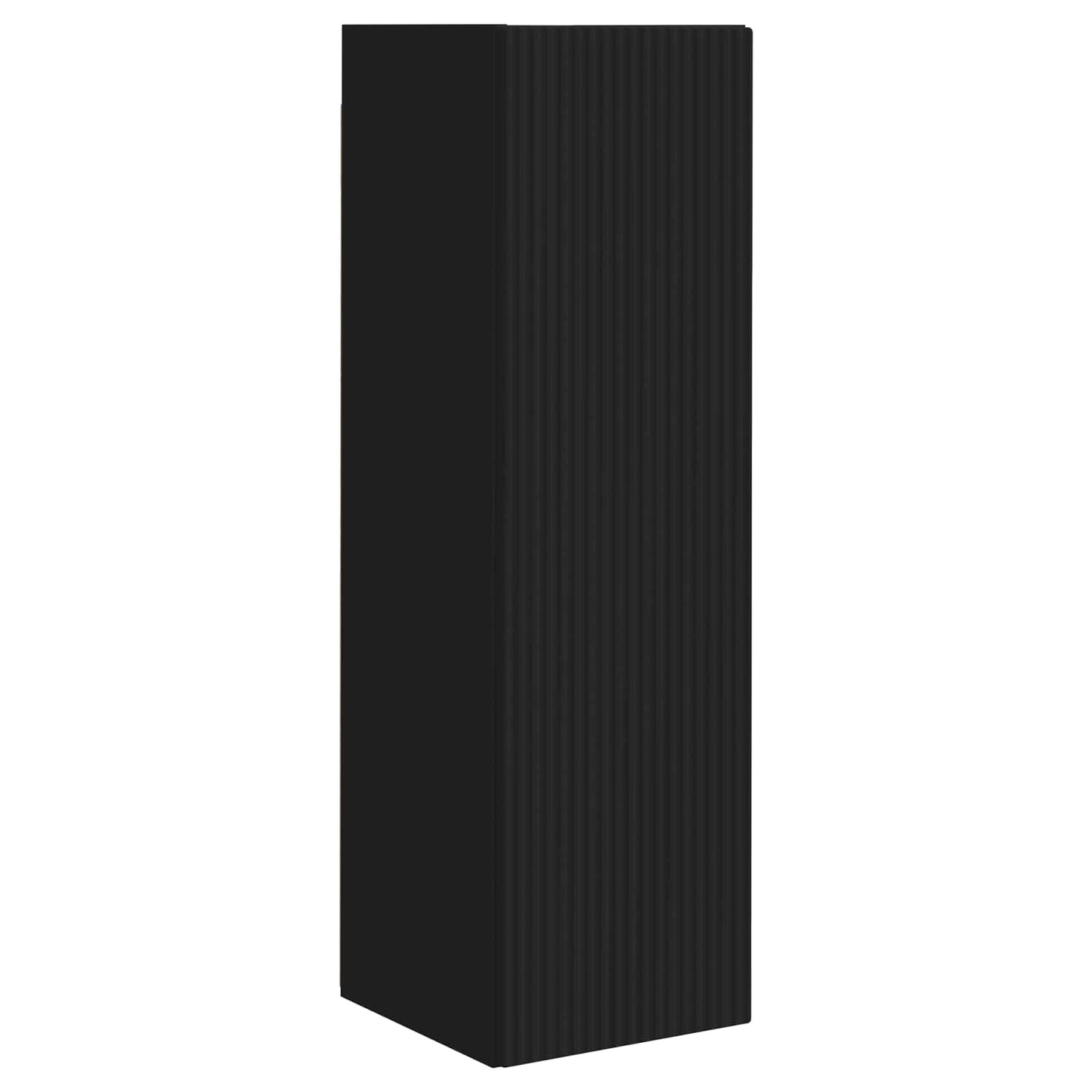 vidaXL TV Wall Cabinet Set 4 pcs Black Engineered Wood