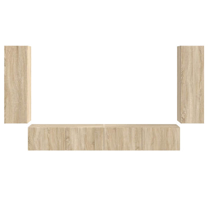 vidaXL TV Wall Cabinet Set 4 pcs Sonoma Oak Engineered Wood