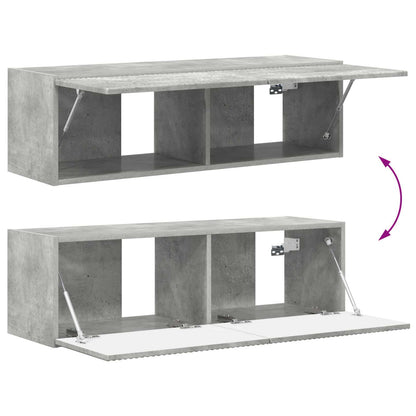 vidaXL TV Wall Cabinet Set 4 pcs Concrete Grey Engineered Wood
