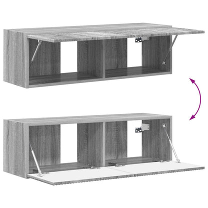 vidaXL TV Wall Cabinet Set 4 pcs Grey Sonoma Engineered Wood
