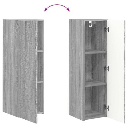 vidaXL TV Wall Cabinet Set 4 pcs Grey Sonoma Engineered Wood