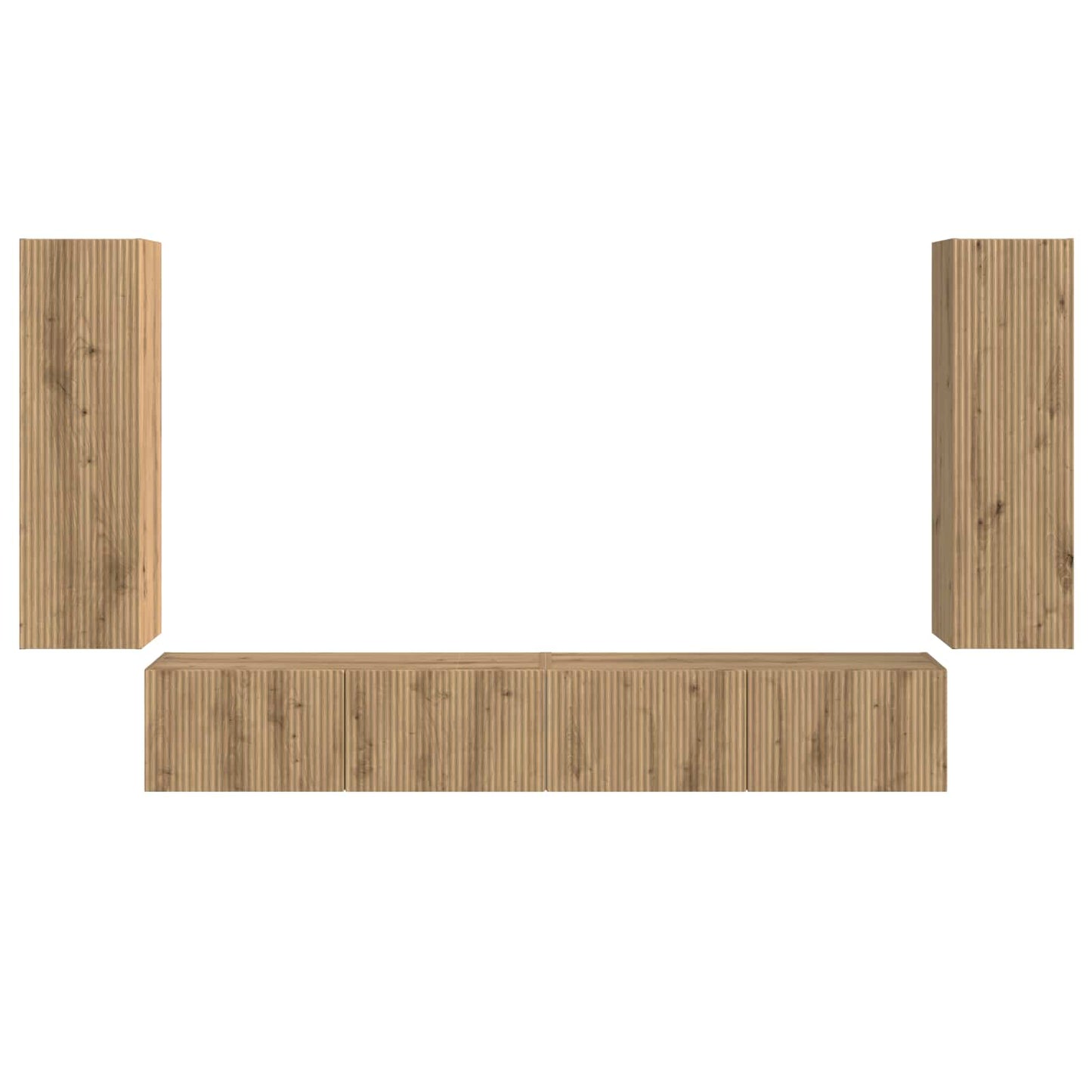 vidaXL TV Wall Cabinet Set 4 pcs Artisan Oak Engineered Wood