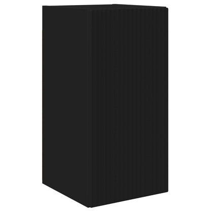 vidaXL TV Wall Cabinet Set Wall-mounted 4 pcs Black Engineered Wood