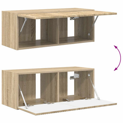 vidaXL TV Wall Cabinet Set 4 pcs Sonoma Oak Engineered Wood