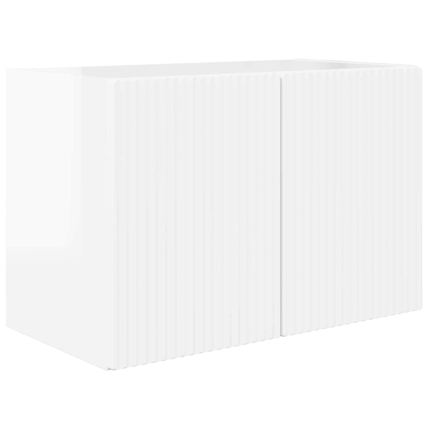 vidaXL TV Wall Cabinet Set 4 pcs High Gloss White Engineered Wood