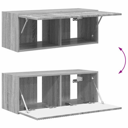 vidaXL TV Wall Cabinet Set 4 pcs Grey Sonoma Engineered Wood