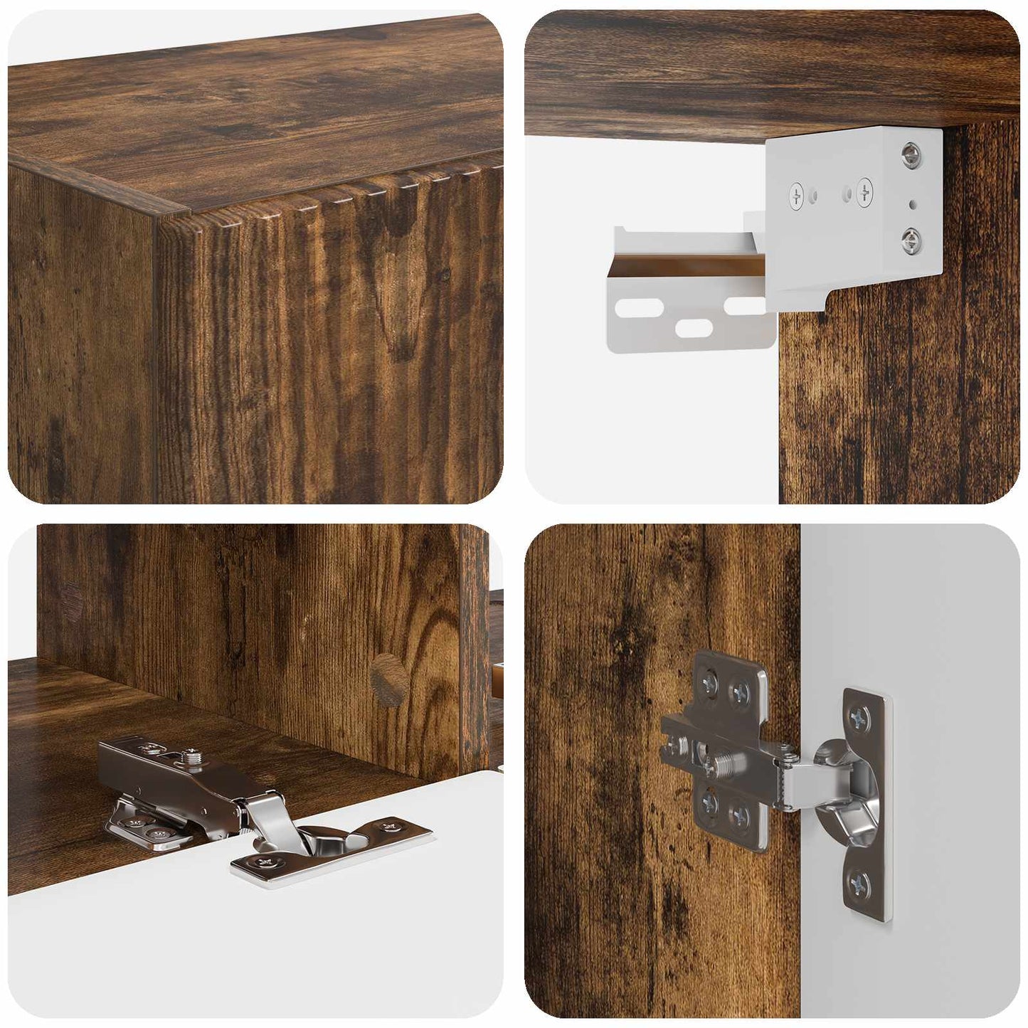 vidaXL TV Wall Cabinet Set Wall-mounted 6 pcs Smoked Oak