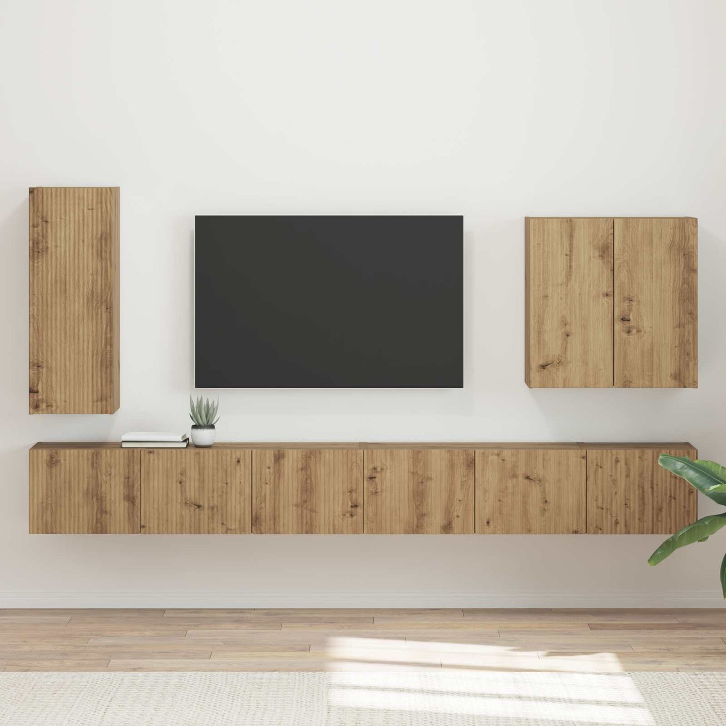vidaXL TV Wall Cabinet Set 6 pcs Artisan Oak