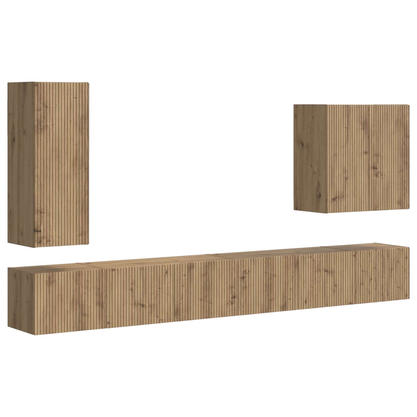 vidaXL TV Wall Cabinet Set 6 pcs Artisan Oak